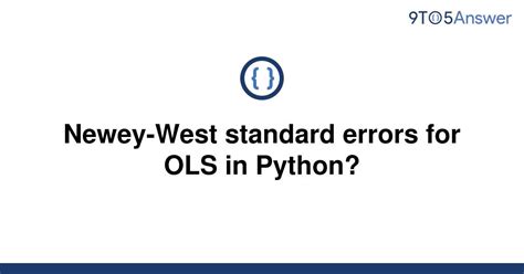 newey west standard errors python